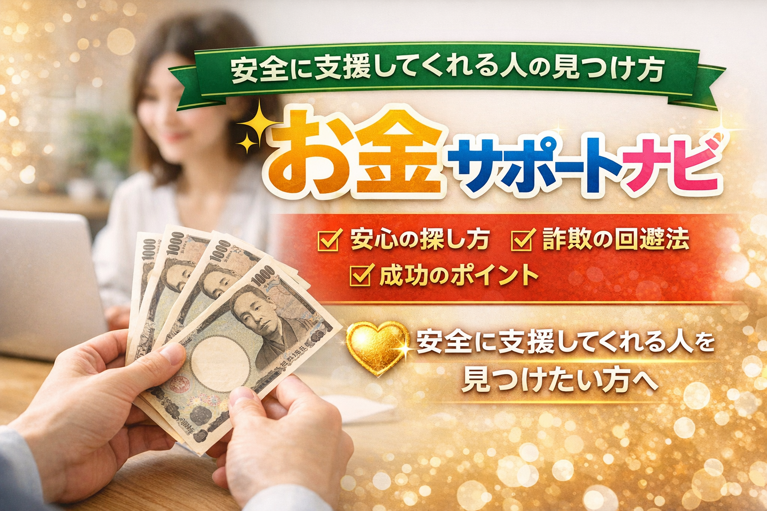お金サポートナビ|安全に支援してくれる人の見つけ方
